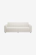 Dorel Home - Allie Ii Bäddsoffa 3-sits i sammet - Vit - Bäddsoffor - F...