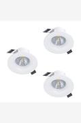 EGLO - Infälld belysning Saliceto 88 Mm 2700K Set Of 3 - Vit - Spotlig...