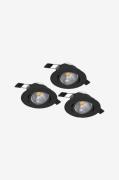 EGLO - Infälld belysning Saliceto 88 Mm 4000K Set Of 3 - Svart - Spotl...