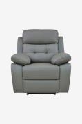 Loft24 - Reclinerfåtölj Lannilis Electric, med fotpall - Grå - Fåtölje...