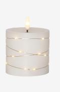 Star Trading - LED-Pillar Candle Flamme Dew 10cm - Vit - Ljus - Från H...