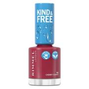 Rimmel London Kind & Free Clean Cosmetics Nail Polish 166 Cherry
