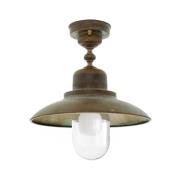 Moretti Luce Utomhustaklampa Turino, IP44, mässing, glas, Ø 30 cm