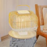 Forestier Bamboo Square S bordslampa i vitt