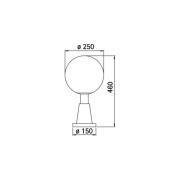 Albert Leuchten Vit sockellampa, med kristallglas