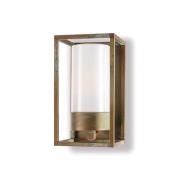 Moretti Luce Utomhusvägglampa Cubic³ 3365 mässing antik/opal