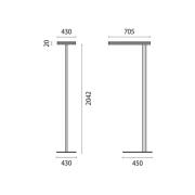 Performance in Lighting LED-golvlampa SL720SL Tast-Dim 15 500 lm grå