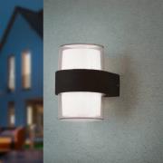 Reality Leuchten LED-utomhusvägglampa Molina, rund, antracit