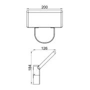 Deko-Light LED utomhusvägglampa Alkes S, 20 cm bred