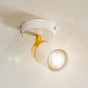 Luminex Takspotlight Rondo vit/guld, 1 lampa