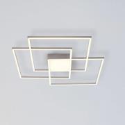 JUST LIGHT. LED-taklampa Asmin, CCT, stål, 75x75cm