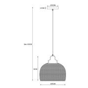 Lucide Mesh-pendellampa, enkel belysning, svart, Ø 28 cm