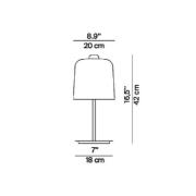 Luceplan Zile bordslampa mullvadsgrå, höjd 42 cm