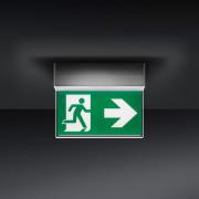 BRUMBERG Rescue Två LED-nödljus, IP41, kantig