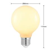 Arcchio LED-lampa E27 8W G80 2 700K dimbar, opal