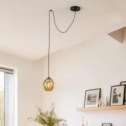 EMIBIG LIGHTING Pendellampa Starla decentral 1 lampa, glas amber