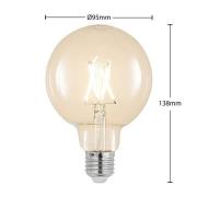 Arcchio LED-lampa E27 4W 2 700 K G95 glob, filament, klar