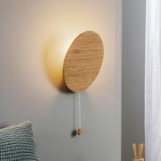 Nowodvorski Lighting Minimalistisk vägglampa tillverkad av ekträ