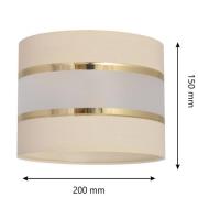 HELAM Lampskärm Helen E27 Ø20/höjd 15 cm ecru/guld