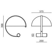 Stilnovo Meta LED-bordslampa inkl. E27-LED röd