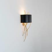 Holländer Vägglampa Elba Corto 1 lampa svart/guld