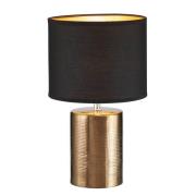 FISCHER & HONSEL Bordslampa brons, cylindrisk, svart/brons