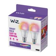 WiZ A60 LED-lampa matt WiFi E27 8,5W RGBW set om 2