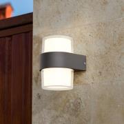 Searchlight LED-utomhusvägglampa Pittsburgh up/downlight, svart, rund