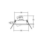 BRUMBERG Drawer infälld spot, vridbar, stål