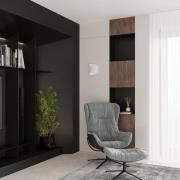 Euluna Isotta vägglampa, halvrund, vit