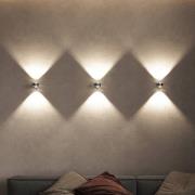 Top Light Puk Mini Wall+ LED, klara linser, krom