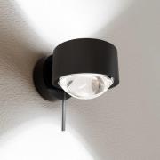 Top Light Puk! 80 Wall LED-spotlight linser klart svart matt