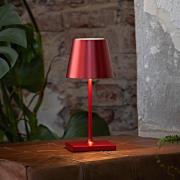 Sigor Nuindie mini LED uppladdningsbar bordslampa, USB-C, röd, IP54, d...