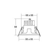 BRUMBERG Apollo Micro fasetterad, kantig, DALI, 4000 K, vit