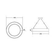 BRUMBERG Biro Circle Ring5 direkt CCT DALI, Ø 45 cm, svart