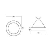 BRUMBERG Biro Circle Ring10 direkt DALI Ø 45cm svart 4000K