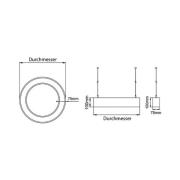 BRUMBERG Biro Circle Ring10 direkt 45cm på/av silver 4000 K