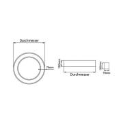 BRUMBERG Biro Circle Ring Tak Ø75cm 40W tänd/släck svart 840