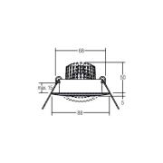 BRUMBERG Spot BB13 dim2warm RC-dim kopplingsdosa, matt nickel