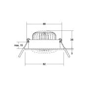 BRUMBERG LED infälld spot BB33 RC anslutningsdosa texturerad vit