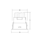 BRUMBERG LED-spot Binato DALI-dim-to-warm anslutningsbox vit