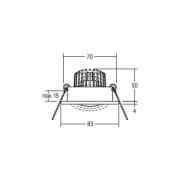 BRUMBERG LED infälld spotlight Berrie-R, 3000K, on/off, vit