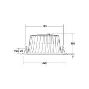 BRUMBERG LED infälld downlight Lydon Maxi, vit, DALI, 4.000 K