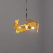 Euluna hänglampa Moira, guldfärgad, Ø 50 cm, 3 lampor