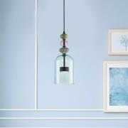 Eko-Light LED-hänglampa Arte, lampskärm glas, blå, Ø 16 cm, 12 W