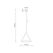 TK Lighting Cono pendellampa, enkel ljuskälla, Ø 25 cm, svart