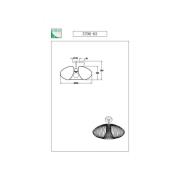 Fabas Luce Fassa taklampa, guldfärgad matt finish, Ø 60 cm, metall