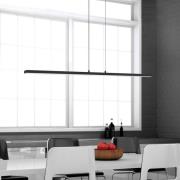 Steinhauer LED-hänglampa Bande, 150 cm upp/ner, svart, CCT, dimmer