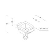 TECNICO by Sforzin Siris inbyggnadsspot, vit, gips, 9 cm, GU10