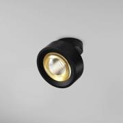 Egger Licht EGG LED-spot Clippo Optic, svart/guld, Ø 12 cm, DTW